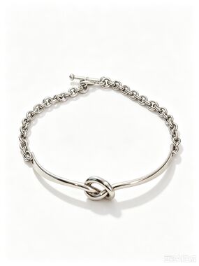 Georg Jensen Knot Accent Silver Bracelet